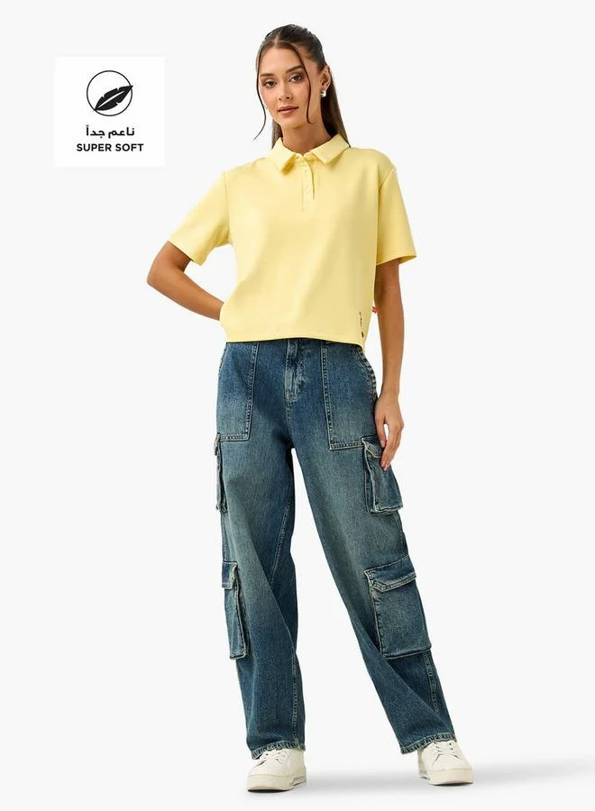 اس بي كاركترز تيشيرت بولو قصير بطبعة غارفيلد